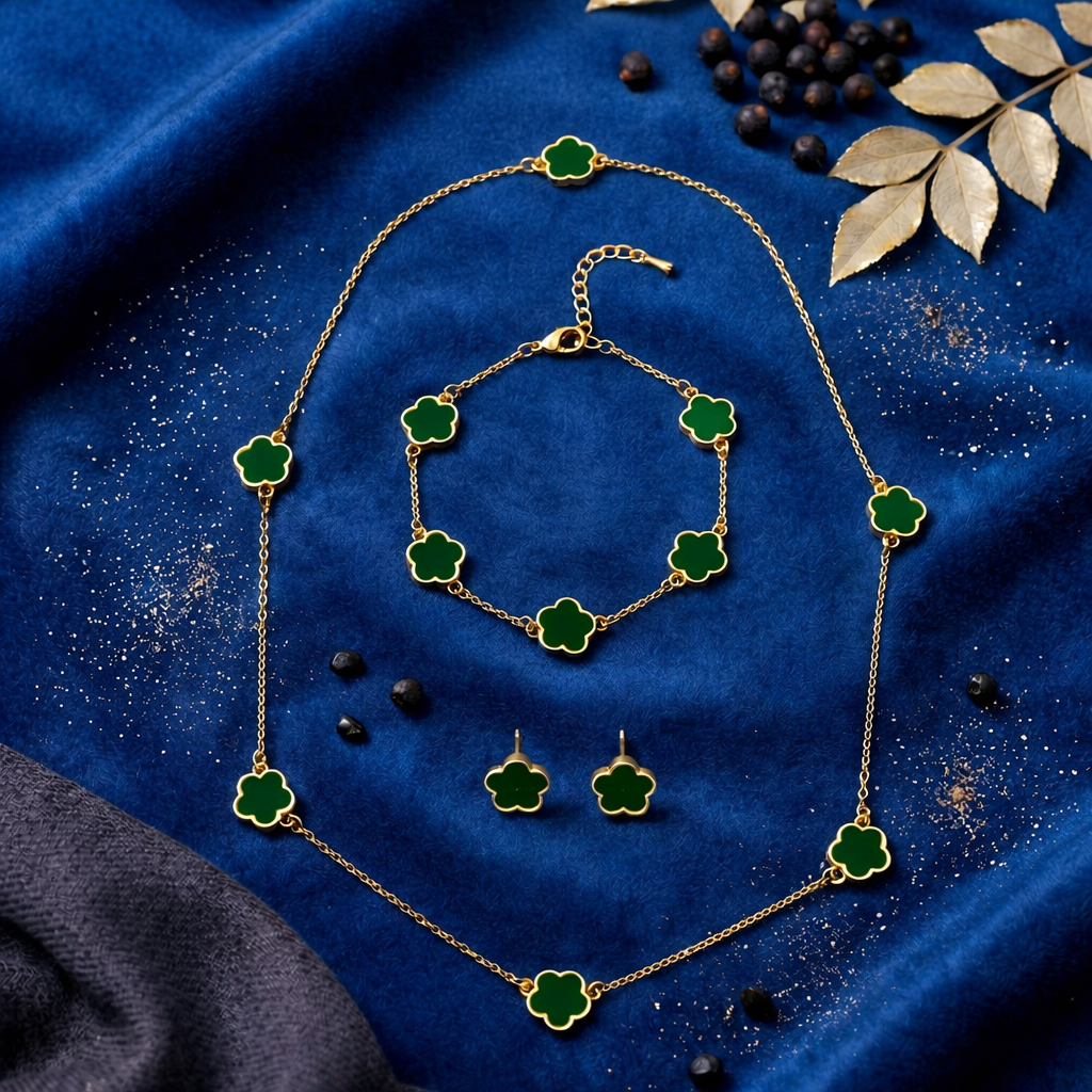 Midnight Clover Luxe Jewelry Set