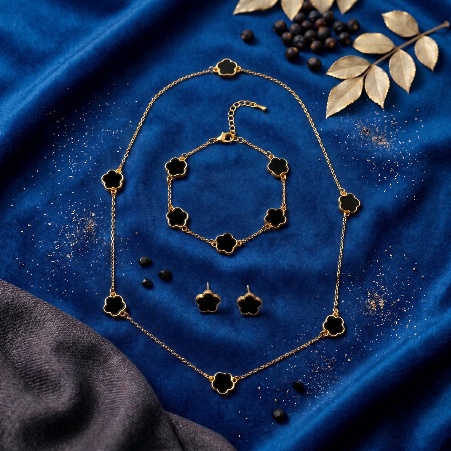 Midnight Clover Luxe Jewelry Set